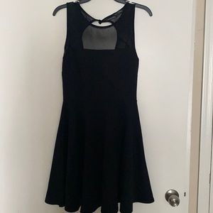 Black mesh top dress